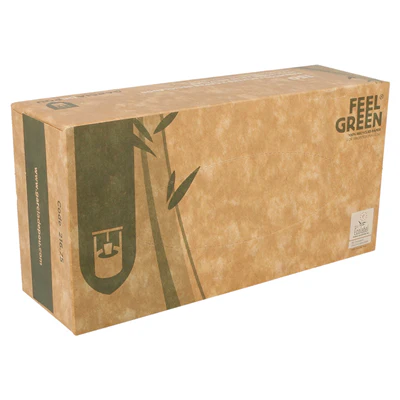 150 U. MOUCHOIRS 2 PLIS FEEL GREEN 21x21 CM NATUREL OUATE RECYCLÉE (1 UNITÉS) - REF. 216.75 - Image 4