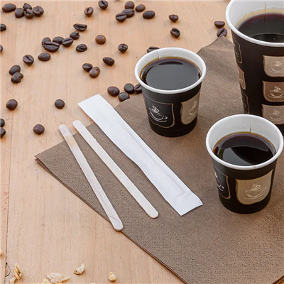 AGITATEURS CAFÉ EN SACHET INDIVIDUEL WOOD 0,6x14x0,1 CM NATUREL BOIS (500 UNITÉS) - REF. 170.48 - Image 5