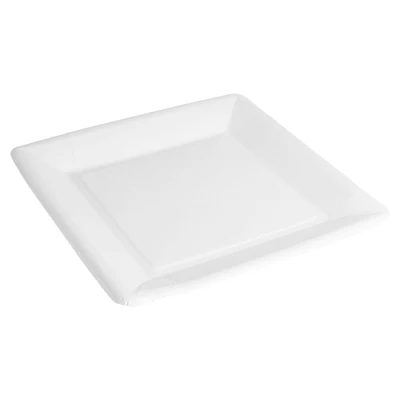 ASSIETTES CARRÉES 220 G/M2 18x18 CM BLANC CARTON (400 UNITÉS) - REF. 252.07