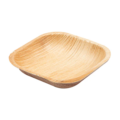 ASSIETTES CARRÉES ARECA 10x10x2,5 CM NATUREL ARECA (200 UNITÉS) - REF. 224.60