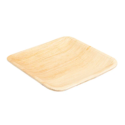 ASSIETTES CARRÉES ARECA 15x15x1,5 CM NATUREL ARECA (200 UNITÉS) - REF. 189.31