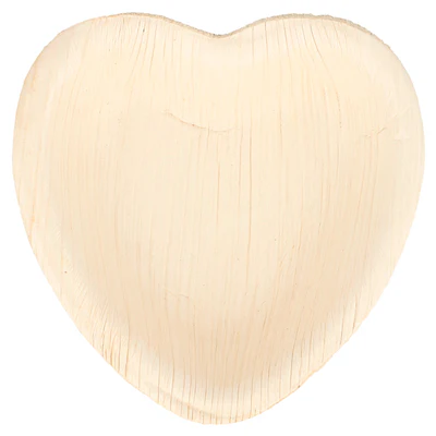 ASSIETTES "COEUR" ARECA 10x10x1,5 CM NATUREL ARECA (200 UNITÉS) - REF. 223.92