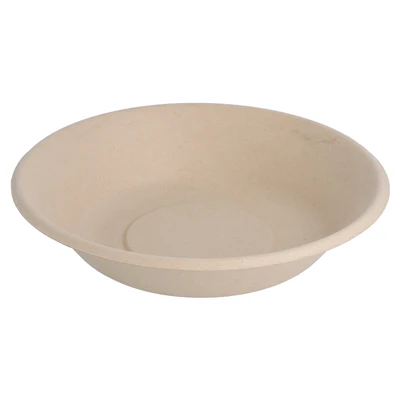 ASSIETTES CREUSES BIONIC 680 ML Ø 19x4 CM NATUREL BAGASSE (1000 UNITÉS) - REF. 212.76