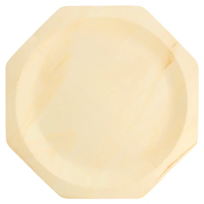 ASSIETTES OCTOGONALES WOOD Ø 26x2,2 CM NATUREL BOIS (50 UNITÉS) - REF. 170.36