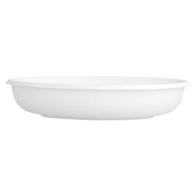 ASSIETTES OVALES BIONIC 20,3x13,5x4 CM BLANC BAGASSE (300 UNITÉS) - REF. 215.97 - Image 2