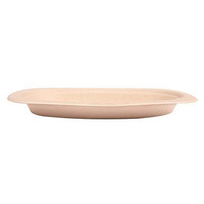 ASSIETTES OVALES BIONIC 23,3x16,5x2 CM NATUREL BAGASSE (800 UNITÉS) - REF. 149.19 - Image 3