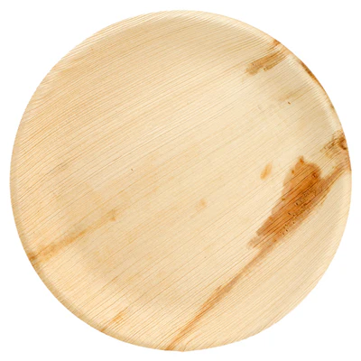 ASSIETTES RONDES ARECA Ø 23x2 CM NATUREL ARECA (100 UNITÉS) - REF. 188.68