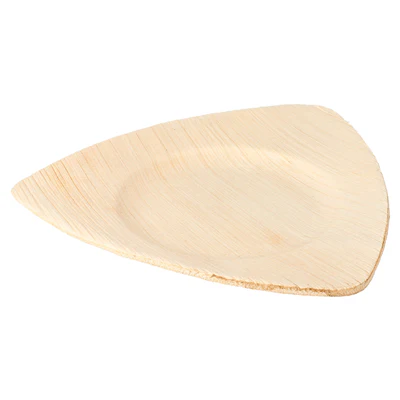ASSIETTES TRIANGULAIRES ARECA 15x13x1 CM NATUREL ARECA (200 UNITÉS) - REF. 223.97