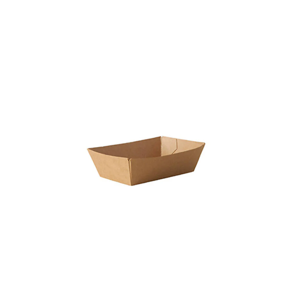 Barquette Snacking en Carton Kraft - 3 tailles