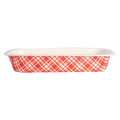 BARQUETTES THERMO FIXANTES GN1/4 'VICHY' 1210 ML 430 G/M2 + 25G/M2 PET 26,3x16x4,5 CM BLANC CARTON (400 UNITÉS) - REF. 230.43 - Image 2
