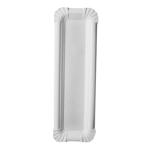 Assiettes. carton "pure" rectangulaire 6.5 cm x 22 cm blanc (1000 unités)