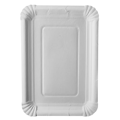 Assiettes. carton "pure" rectangulaire 18 cm x 26 cm blanc (500 unités)
