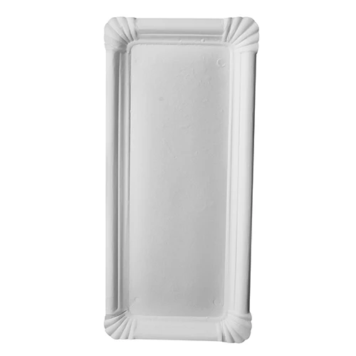 Assiettes. carton "pure" rectangulaire 11 cm x 24 cm blanc (1000 unités)