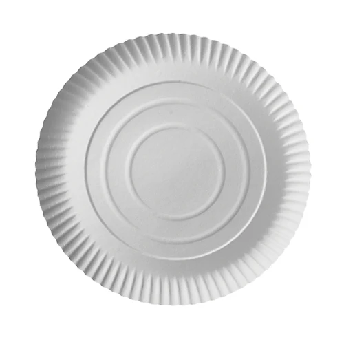 Assiettes. carton "pure" rond Ø 26 cm · 2 cm blanc (200 unités)