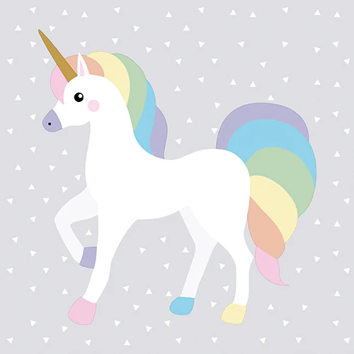 Serviettes. 3 plis pliage 33 cm x 33 cm "Unicorn" (200 unités)