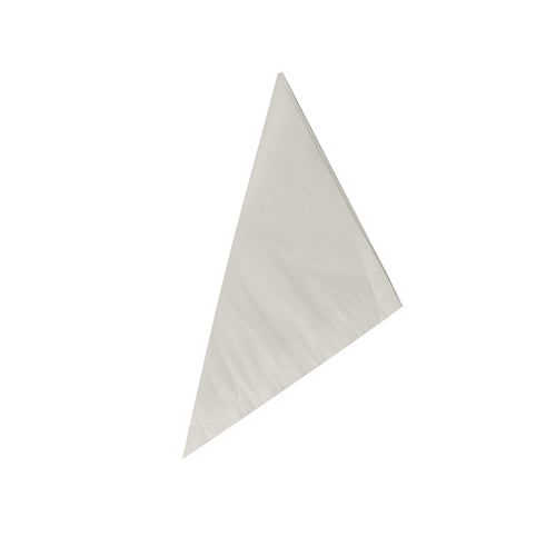 Cornets en papier parchemin artificiel 17 cm x 17 cm x 24 cm blanc volume 100 g. anti-graisse (1000 unités)