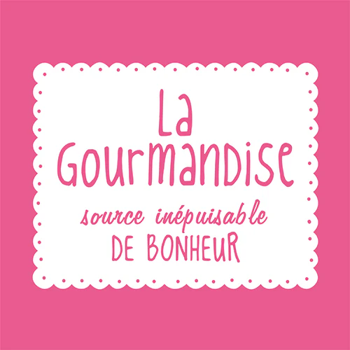 Serviettes. 3 plis pliage 1/4 33 cm x 33 cm fuchsia "La Gourmandise" (240 unités)