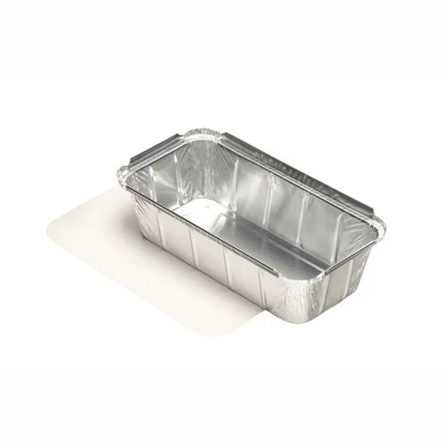 250 Plats avec couvercles en carton laminé avec le PE rectangulaire 1 l 5.4 cm x 11 cm x 21.3 cm