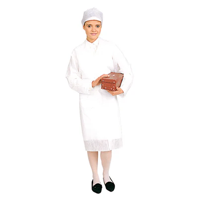 BLOUSES VISITEUR GRANDE 35 G/M2 117 CM BLANC AIRLAID (25 UNITÉS) - REF. 155.43