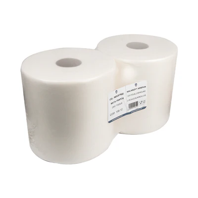 CHIFFONS 1 COUCHE - 370 FEUILLES 55 G/ M2 Ø 26x26 CM BLANC AIRLAID (2 UNITÉS) - REF. 156.12