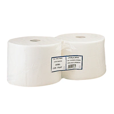 CHIFFONS 2 COUCHES - 900 FEUILLES 19 G/M2 Ø26x26 CM BLANC OUATE (2 UNITÉS) - REF. 156.04 - Image 2