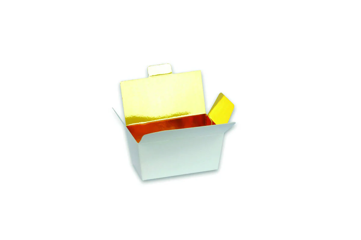 Boite Ballotins Blanche et Or - 5 tailles (200 UNITES)