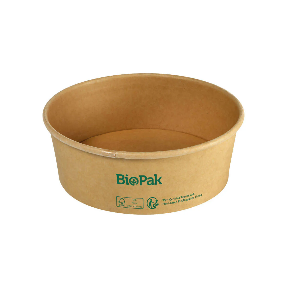 BOITE RONDE RONDA LARGE 700ML 15X15X6 CM KRAFT/PLA ( 250 PIECES )