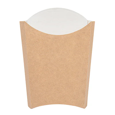 BOÎTES À FRITES JUMBO THEPACK 165 G 13,5x8,5x16 CM NATUREL CARTON NANO-MICRO (1200 UNITÉS) - REF. 234.40 - Image 2