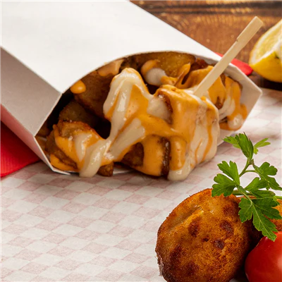 BOÎTES À FRITES JUMBO THEPACK 165 G 13,5x8,5x16 CM BLANC CARTON NANO-MICRO (1200 UNITÉS) - REF. 251.79 - Image 4