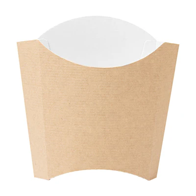 BOÎTES À FRITES STANDARD THEPACK 135 G 13x8x13,5 CM NATUREL CARTON NANO-MICRO (1200 UNITÉS) - REF. 234.38 - Image 2