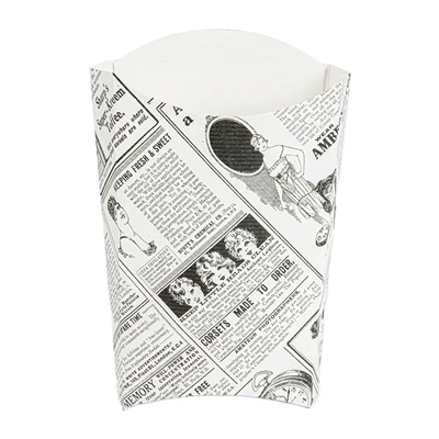 BOÎTES À FRITES THEPACK 'TIMES' 190 G 14,5x9,5x18 CM BLANC CARTON NANO-MICRO (1200 UNITÉS) - REF. 234.41 - Image 2