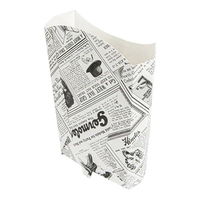 BOÎTES À FRITES THEPACK 'TIMES' 190 G 14,5x9,5x18 CM BLANC CARTON NANO-MICRO (1200 UNITÉS) - REF. 234.41 - Image 3