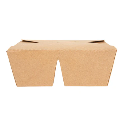 BOÎTES AMÉRICAINES 2 COMPART. 690 + 530 ML 300 + 20 PE G/M2 17,8x13,7x6,4 CM NATUREL KRAFT (200 UNITÉS) - REF. 252.28 - Image 2