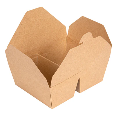 BOÎTES AMÉRICAINES 2 COMPART. 690 + 530 ML 300 + 20 PE G/M2 17,8x13,7x6,4 CM NATUREL KRAFT (200 UNITÉS) - REF. 252.28 - Image 3