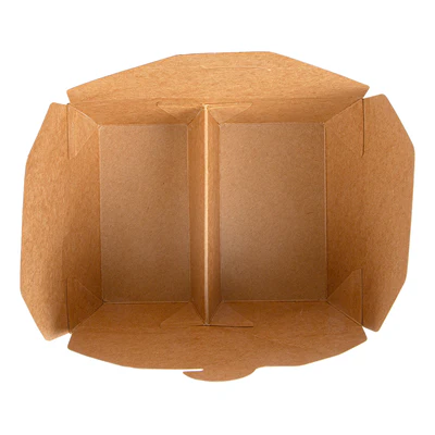 BOÎTES AMÉRICAINES 2 COMPART. 690 + 530 ML 300 + 20 PE G/M2 17,8x13,7x6,4 CM NATUREL KRAFT (200 UNITÉS) - REF. 252.28 - Image 4