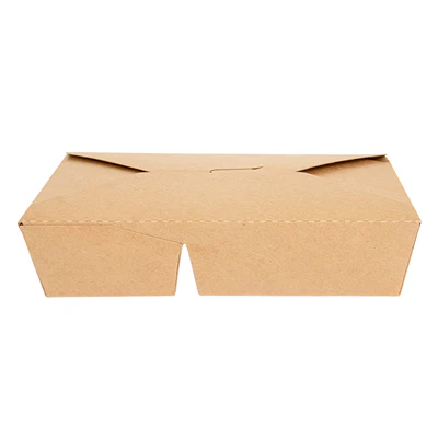 BOÎTES AMÉRICAINES 2 COMPART. 740 + 530 ML 300 + 20 PE G/M2 21,3x15,5x4,6 CM NATUREL KRAFT (200 UNITÉS) - REF. 252.29 - Image 2