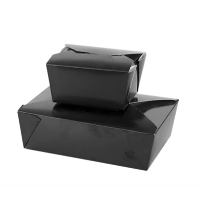 BOÎTES AMÉRICAINES MICRO-ONDABLES 2910 ML 400 G/M2+PP 21,7x21,7x6,4 CM NOIR CARTON (35 UNITÉS) - REF. 131.61