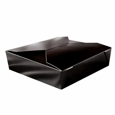 BOÎTES AMÉRICAINES MICRO-ONDABLES 2910 ML 400 G/M2+PP 21,7x21,7x6,4 CM NOIR CARTON (35 UNITÉS) - REF. 131.61 - Image 3