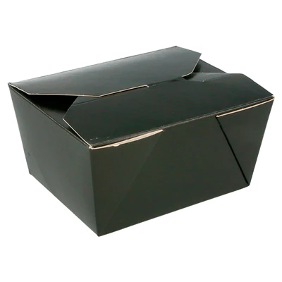 BOÎTES AMÉRICAINES MICRO-ONDABLES 780 ML 275 G/M2+PP 11,2x9x6,4 CM NOIR CARTON (50 UNITÉS) - REF. 131.57