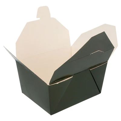 BOÎTES AMÉRICAINES MICRO-ONDABLES 780 ML 275 G/M2+PP 11,2x9x6,4 CM NOIR CARTON (50 UNITÉS) - REF. 131.57 - Image 2