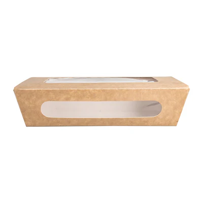 BOÎTES AVEC FENÊTRE POUR SALADE 900 ML - 30 oz 391 G/M2 + PE 20x12x5 CM MARRON CARTON (200 UNITÉS) - REF. 226.91 - Image 3
