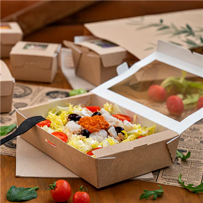 BOÎTES AVEC FENÊTRE THEPACK 1470 ML 19,8x14x4,8 CM NATUREL CARTON NANO-MICRO + OPP (200 UNITÉS) - REF. 253.64 - Image 5