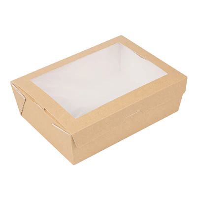 BOÎTES AVEC FENÊTRE THEPACK 1980 ML 19,8x14x6,4 CM NATUREL CARTON NANO-MICRO + OPP (150 UNITÉS) - REF. 253.65