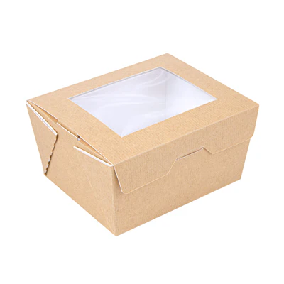 BOÎTES AVEC FENÊTRE THEPACK 780 ML 11,2x9x6,4 CM NATUREL CARTON NANO-MICRO + OPP (300 UNITÉS) - REF. 253.61