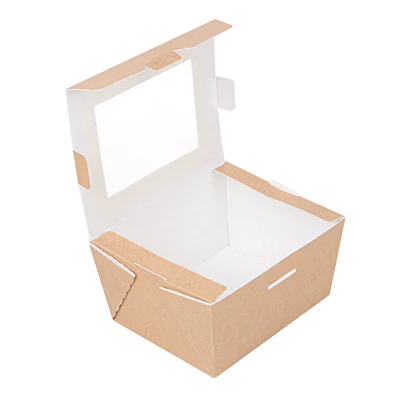 BOÎTES AVEC FENÊTRE THEPACK 780 ML 11,2x9x6,4 CM NATUREL CARTON NANO-MICRO + OPP (300 UNITÉS) - REF. 253.61 - Image 3