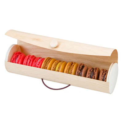 BOÎTES CYLINDRIQUES POUR 7/9 MACARONS Ø 6x22,5 CM NATUREL BOIS (50 UNITÉS) - REF. 205.39 - Image 4