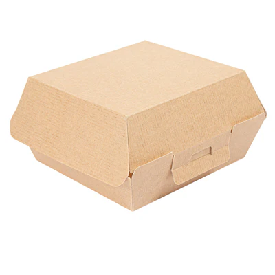 BOÎTES HAMBURGER THEPACK 13x12,5x6,2 CM (S) NATUREL CARTON NANO-MICRO (450 UNITÉS) - REF. 234.05