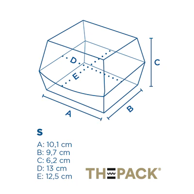 BOÎTES HAMBURGER THEPACK 13x12,5x6,2 CM (S) NATUREL CARTON NANO-MICRO (450 UNITÉS) - REF. 234.05 - Image 7