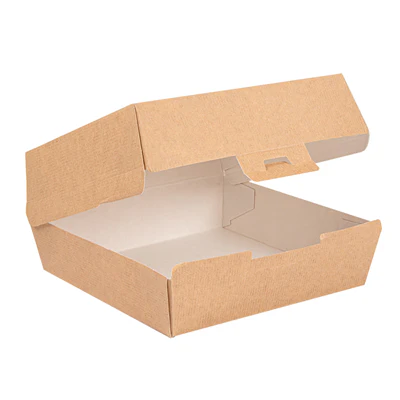 BOÎTES HAMBURGER THEPACK 14,2x13,7x6,1 CM (L) NATUREL CARTON NANO-MICRO (500 UNITÉS) - REF. 234.13 - Image 2