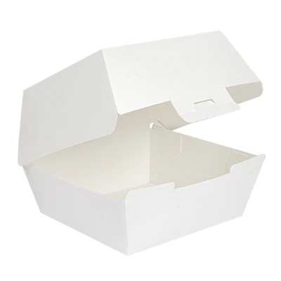 BOÎTES HAMBURGER THEPACK 13x12,5x9 CM (M) BLANC CARTON NANO-MICRO (500 UNITÉS) - REF. 234.10 - Image 2